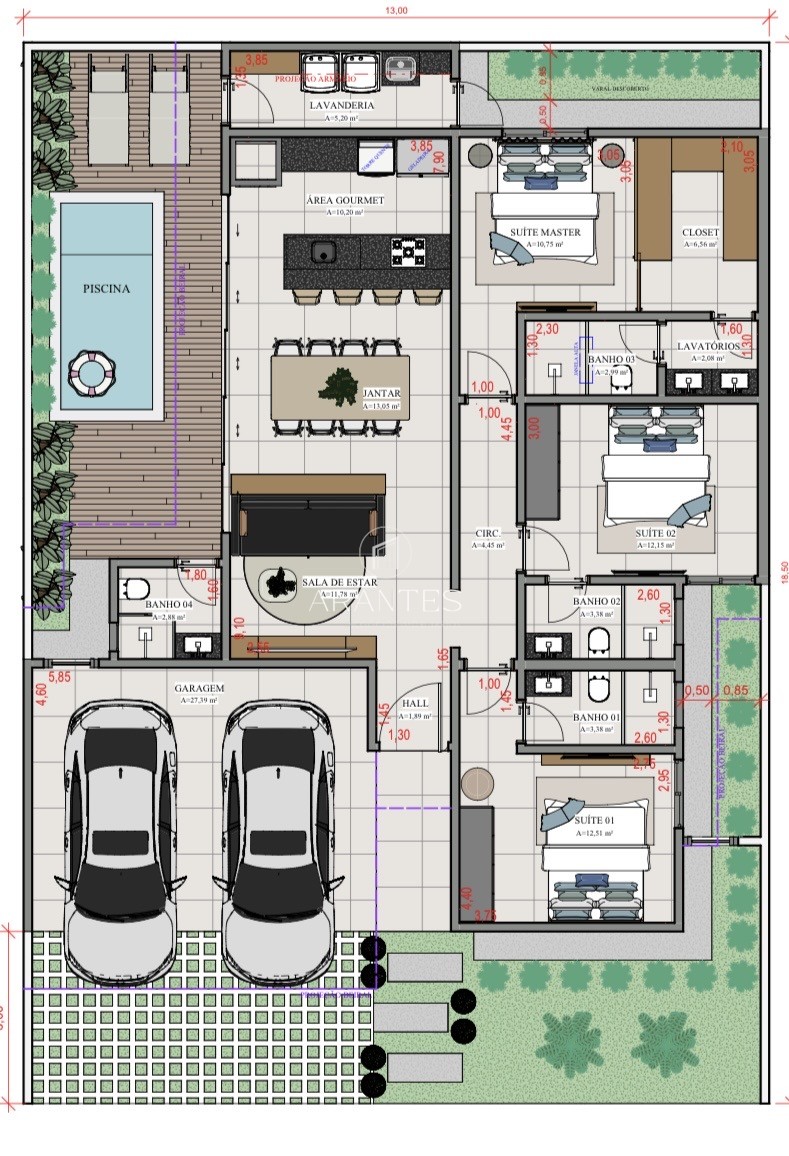 CASA NO CONDOMÍNIO TERRA VILLE À VENDA- RESIDÊNCIA MODERNA