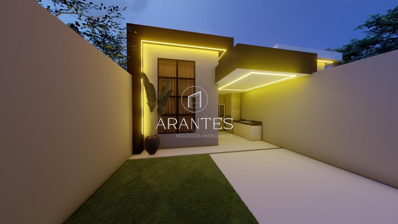 Linda Casa Moderna à Venda no Bairro Bela Vista da Lagoa – 3 Quartos, Sendo 1 Suíte